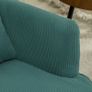 Modern armchair, Padded accent chair with lumbar cushion, Rubberwood legs, Dark green Image 4