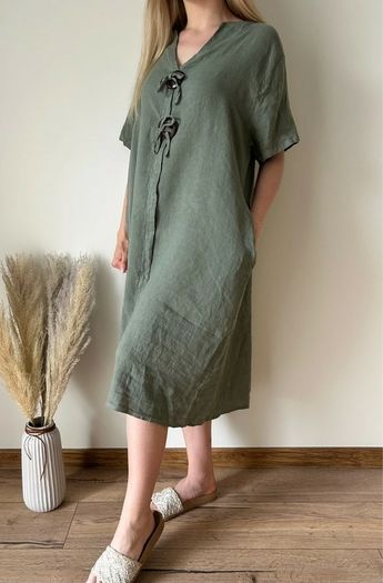 Linen Dress Size Uk 14