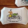 Vintage Ceramic Motorcycle Trinket Dishes. Set of 5 Image 3