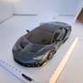 Scalextric Lamborghini Centenario Slot Car. (Carbon Black) - street supercar superslot Image 5