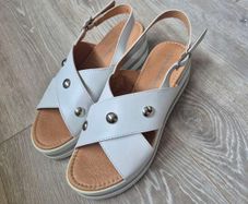 White leather Sandals