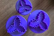 Fondant cutters Holly leaf Christmas