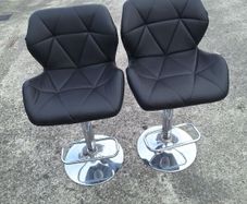 Two height adjustable high stools see photos