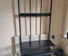 IKEA PINNIG / NIPASEN Coat Rack and Bench with Shoe Storage  Black