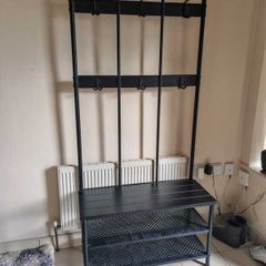 IKEA PINNIG / NIPASEN Coat Rack and Bench with Shoe Storage  Black