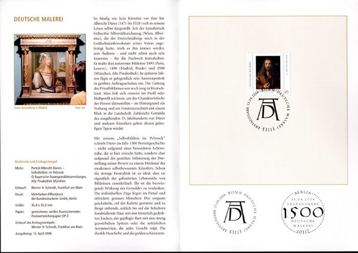 2006 Bundes Republic Deutschland (Germany) Federal Annual Stamp EFT Collection with 50 Images of contents