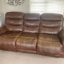 Tan Leather Recliner Suite  (Galway) Image 2