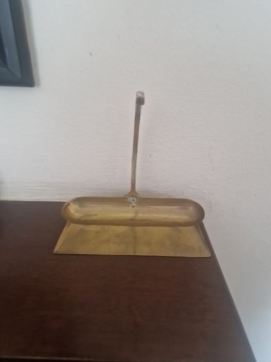 brass crumb tray and brush