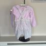 babyBaby Girls Pink & White Floral Dungarees & Long-Sleeved Top from Dunnes Stores Image 9