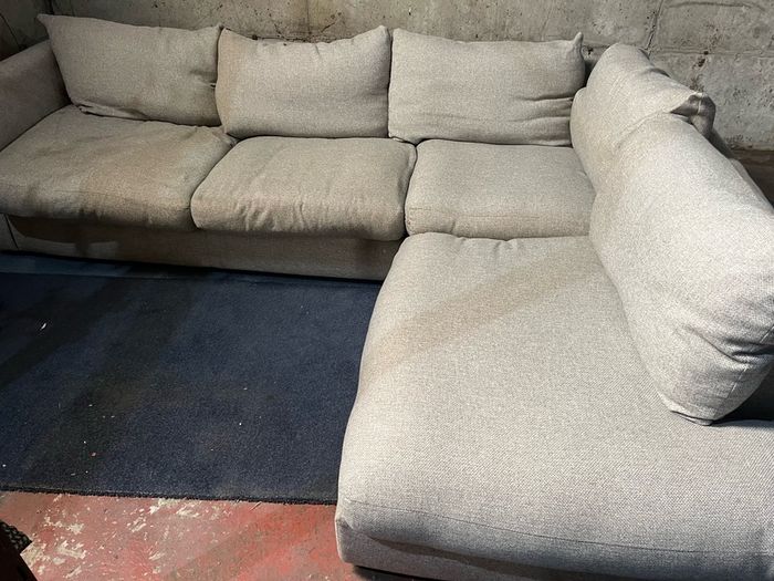 Grey corner sofa set L shaped