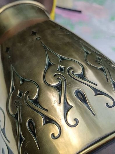 40 cms Daalderop Art Deco Copper and Brass Vase