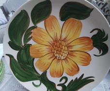 Wade Royal Victoria Hand Painted Sunflower Plate