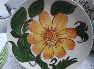 Wade Royal Victoria Hand Painted Sunflower Plate