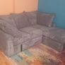Grey Cord 3 Seater Corner Chaise - Like New Image 4