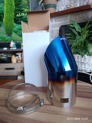 Car Styling Mufflers Exhaust Tail Throat Pipe Tip Universal Stainless Steel Large Diameter 96mm