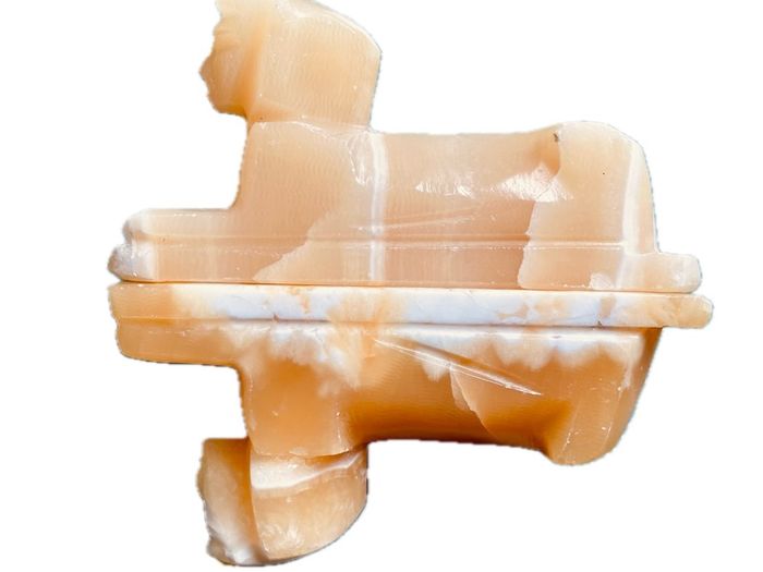 Vintage Onyx Marble Sphinx Bookends Heavy Decorative Pair