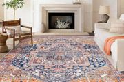 Rugs Living Room 160x230cm Non-Slip Washable Rug for Bedroom large Thin Low Profile Floor Carpet for Office Bathroom Dinning Room Playroom