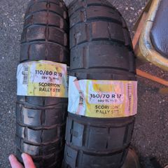 150/70R17 & 110/80R19 Pirelli Motorcycle Tyres - NEW