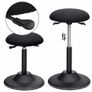 Height-adjustable office stool black  height-adjustable office stool, ergonomic work stool, 360  rotatable stool, seat height 50-70 cm, with anti-slip floor ring Image 3
