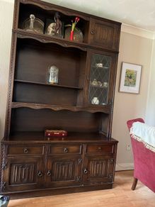Antique wooden display cabinet