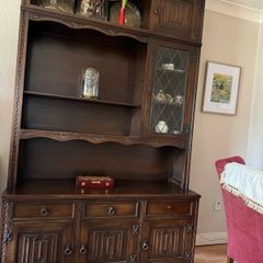 Antique wooden display cabinet