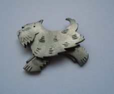 Mali brooch, Jewellery, Vintage brooch, Pewter brooch,
