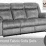 New 3+2 Richmond Grey Fabric Sofa Sets Image 2