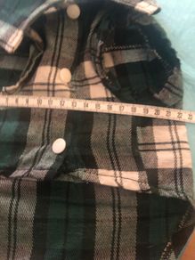 Green check dog shirt