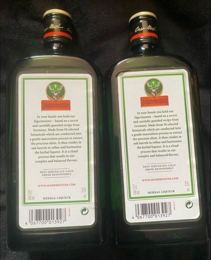 Jagermeister empty bottles