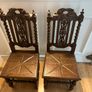 Pair Antique Gothic Revival Hall Chairs Image 5