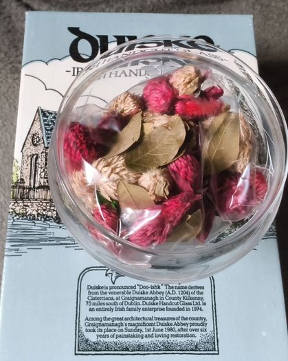 vintage boxed duiske potpourri bowl