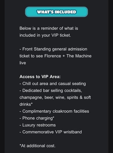 VIP Florence & The Machine