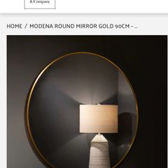 Brand new unopened gold mirror 90cm