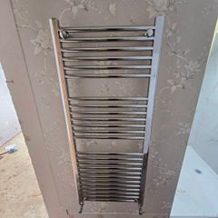 3 x Chrome Heated Towel Rail Radiators  Bathroom  Good Condition
