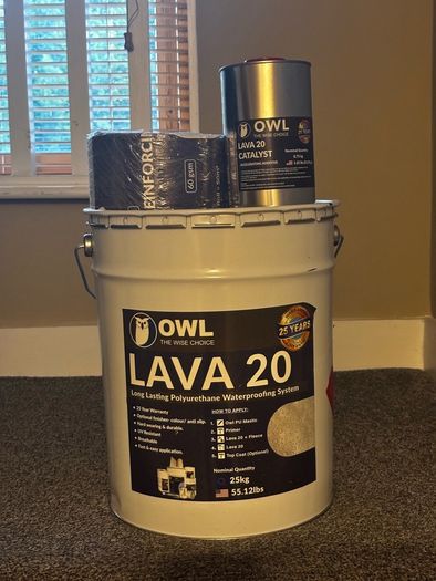 Owl Lava 20 Liquid Rubber Waterproofing mini Kit for 10sqm