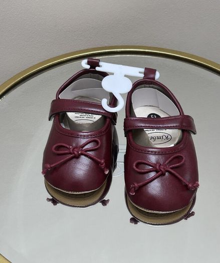 Baby Girls Wine Shoes. Size 13