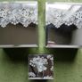 Trinket Jewellery Box Mirrored Glass White Lace Floral Pattern (30 Each) Image 5