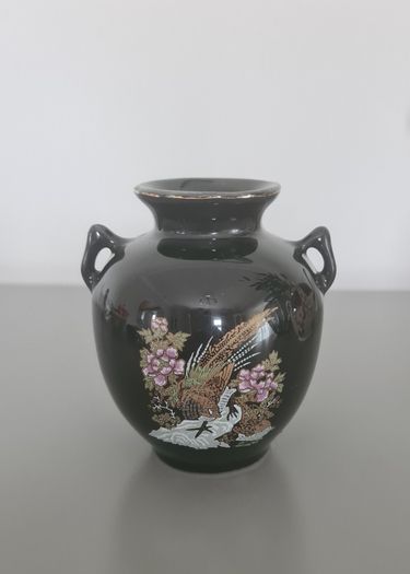 Vintage Japanese Black Porcelain