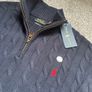 Ralph Lauren Navy Cable Knit Quarter Zip Image 2