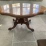 Antique burr walnut table and chairs Image 7