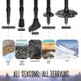 Trekking Pole, Collapsible Walking Hiking Stick for Men Women, Ultralight Aluminum Ski Pole with EVA Grip (FREE SHIPPING) Image 3