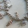 Vintage Heavy Sterling Silver Charm Bracelet length 7" - 37,9g Image 5