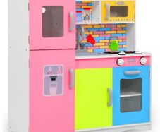 Kids' Play Kitchen MDF 80x30x85 cm Multicolour