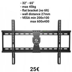 Tv Wall Mount Bracket Flat Fixed 32''-65''