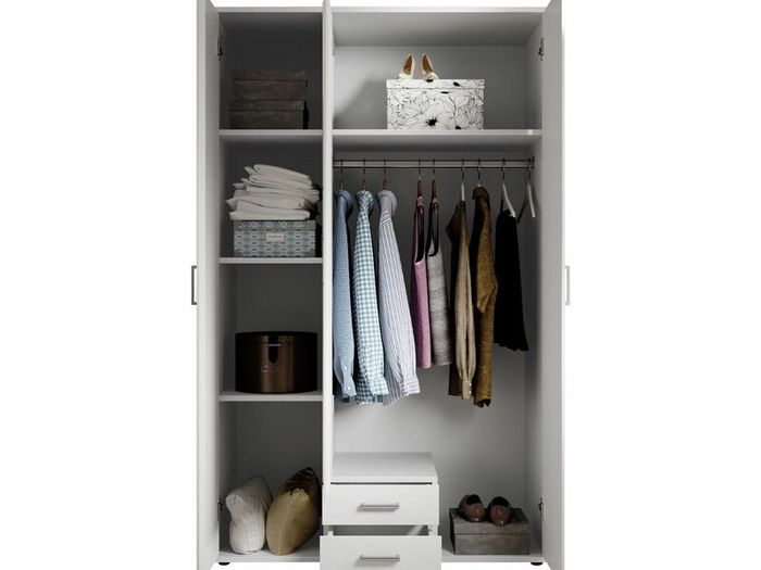 Premium 3-Door Wardrobe with Mirror & Drawers