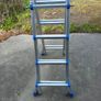 Multi purpose  aluminium ladder with  sliding rungs Image 5