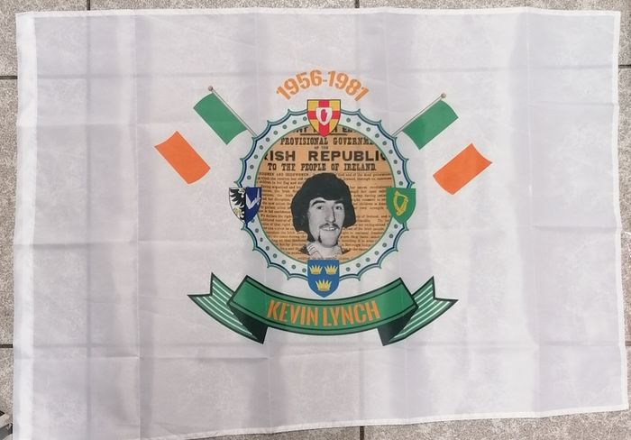 Kevin lynch Irish Republican Hunger striker flag. 3ft x 2 ft. 90cm x60cm