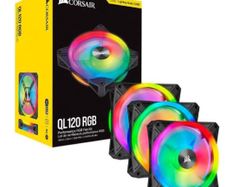 10x Corsair iCUE QL120 RGB 120mm Fans - Black