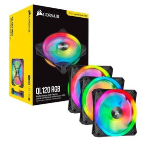 10x Corsair iCUE QL120 RGB 120mm Fans - Black