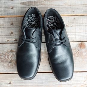 Black leather suit shoes, size eu 36